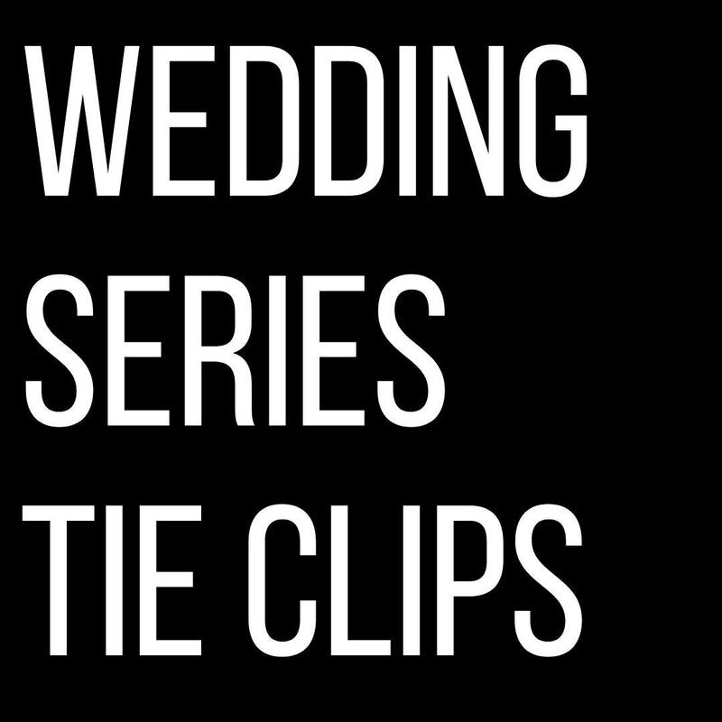 [Australia] - Dynec Wedding Tie Clips, Silver Tie Bars with Black Lettering Best Man 