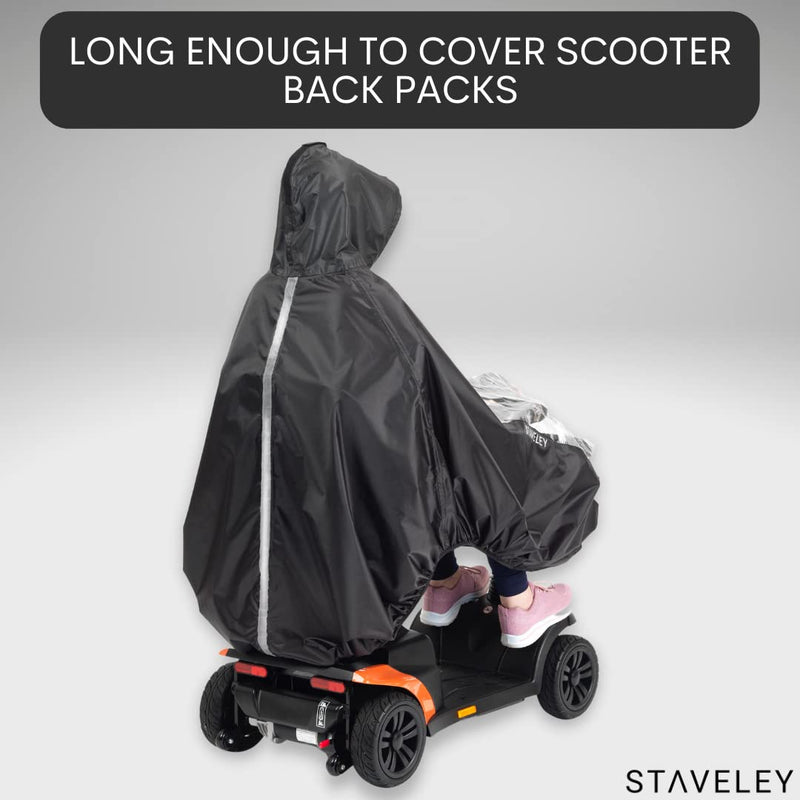 [Australia] - Staveley Standard Size Mobility Scooter Cape | Waterproof Rain Poncho Cover for Electric Scooters and Wheelchair | Perfect for Boot Scooters 