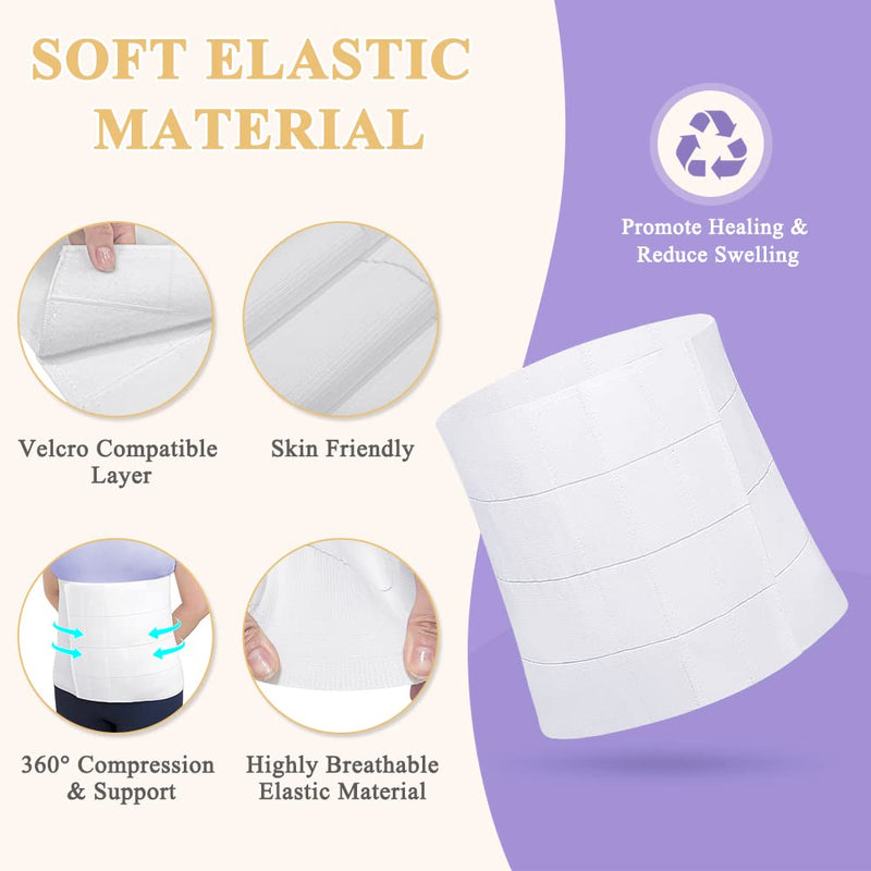 [Australia] - Abdominal Binder for Women Bariatric Compression Stomach Support Wrap Tummy Binder Compression Belt Bariatric Bands Stomach Wraps Medical Waist Binder After Surgery Belly Band (XL, 48-55 in) 