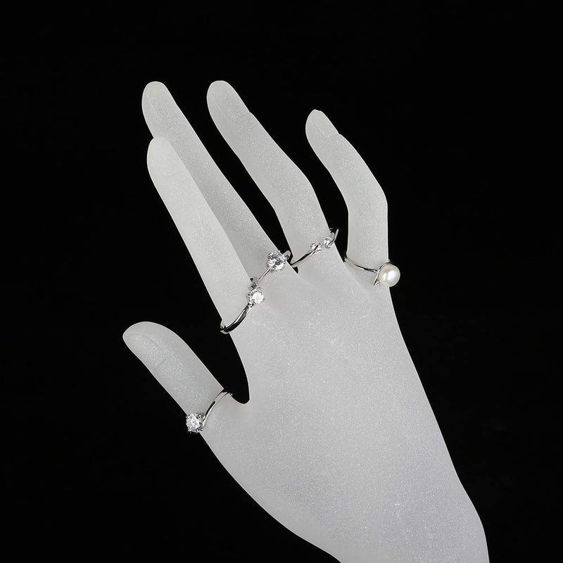 [Australia] - TMISHION Ring Finger Display Mannequin, Bracelet Jewelry Holder Hand Mannequin Rack(Matte White) Matte White 