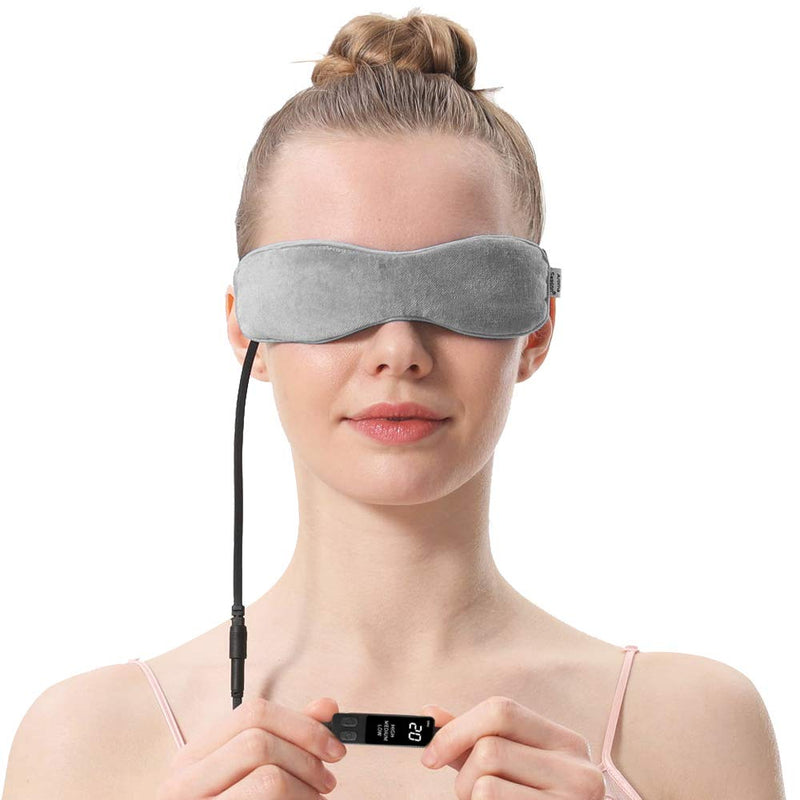 [Australia] - Aroma Season Heated Eye Mask, For Stye Blepharitis Moist Treatment with Flaxseed, Warm Therapy to Unclog glands, Relieve Dry Eye Syndrome, Chalazion, Stye, MGD and Blepharitis (Grey) 