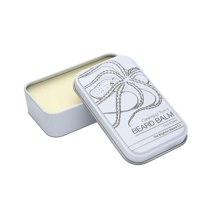 [Australia] - The Brighton Beard Co. Creampot Tom's Lime & Basil Beard Balm, Handmade Balm Conditions & Repairs Beard, Light Shine 80ml 