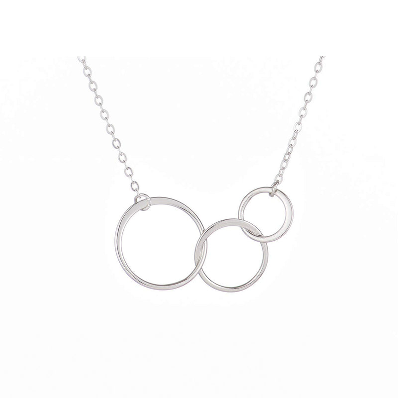 [Australia] - Augonfever Generation Gifts Necklace Silver for Girls Women in Jewelry Case Grandparent & Grandchildren 