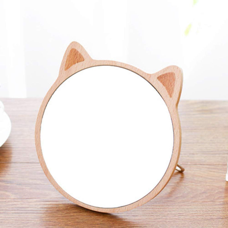 [Australia] - TBWHL Cat Desktop Mirror Makeup Mirror for Tabletop Bathroom Shower Travel Hand Mirror 