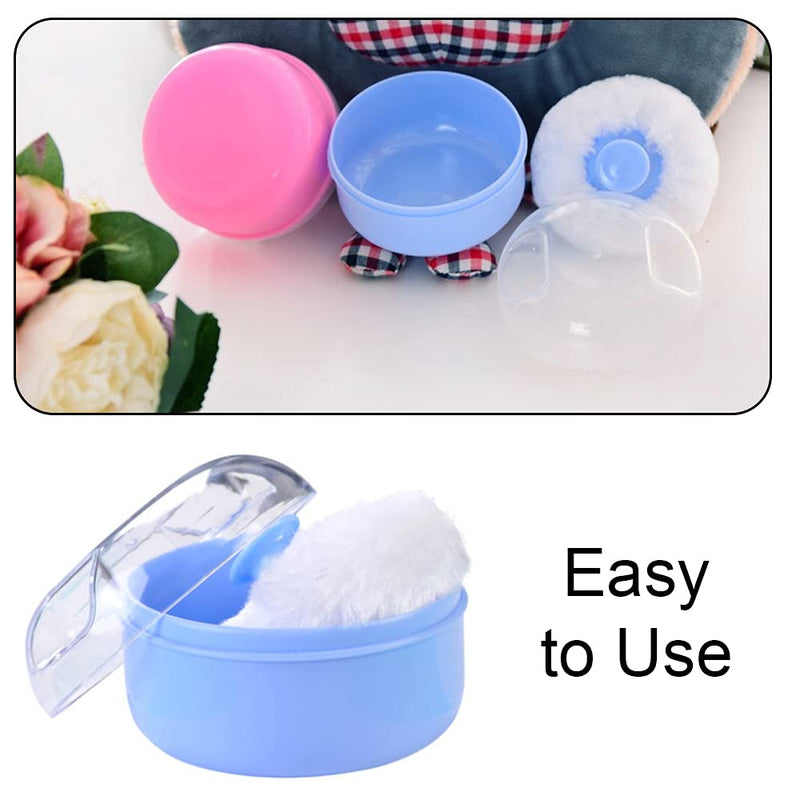 [Australia] - Baby Powder Puff Case Talcum Powder Puff Container Box Puff Sponge Case for Baby Infant Newborn 