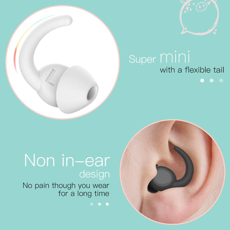 [Australia] - WUTAN Ear Plugs for Sleeping Noise Reduction Ear Plugs Comfortable Silicone Ear Plug Sound Blocking Earplugs for Sleep Snoring Swimming Concert Musician Construction Shooting (white2) White2 