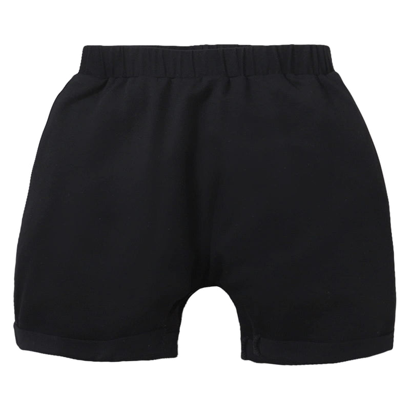 [Australia] - SOBOWO Baby Boys Girls Shorts 3-Pack Newborn Solid Color Cotton Sport Jogger Short Pants for Unisex Boy Girl 0-24 Months Black/Camo 0-3 Months 