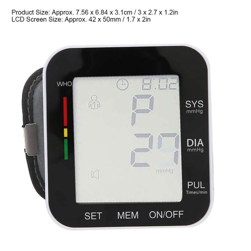 [Australia] - Wrist Blood Pressure Monitors,Digital Blood Pressure Meter With Voice Broadcast 99 Groups Of Memory Data,Professional Pulse Rate Detection Meter For Home 