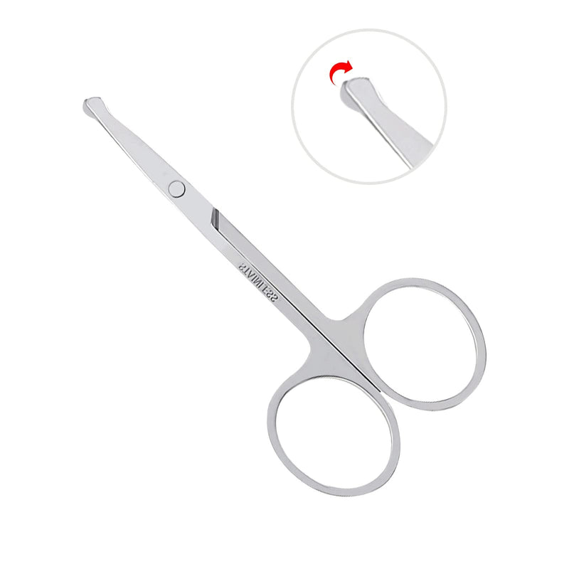 [Australia] - ABMRO 3pcs Small Eyebrow Scissors and Nose Hair Scissor, Beard Moustache Eyelash Nail Trimmer Facial Hair Grooming Scissors for Man and Woman 