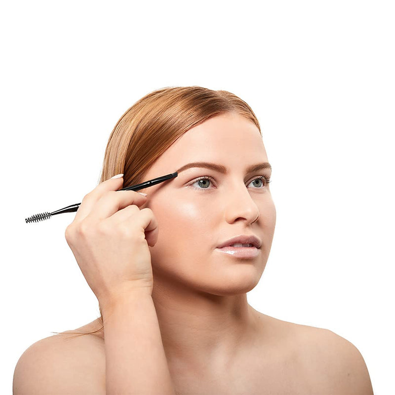 [Australia] - Duo Eyebrow Brush by Madluvv Angled Eye Brow Brush and Spoolie Brush Professional Eye Brow Brushes Firm Thin Angle for Precision Definer, Liner, Filler, Shaper, Powder, Gel, Makeup 
