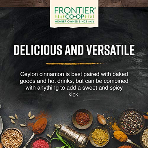 [Australia] - Frontier Co-op Ceylon Cinnamon Powder, 1 Pound Bulk Bag, Certified Organic, Fair Trade Certified, Kosher, Non-irradiated, Sustainably Grown | Cinnamomum verum J. Presl 1 Pound (Pack of 1) 