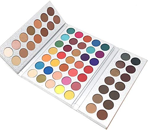 [Australia] - Gorgeous Me Eyeshadow Palette Makeup Pallet + 7 PCS Eye Brushes Makeup Set 63 Colors Shimmer Matte Glitter Metallic Eye Shadow Highly Pigmented All In One Make Up Pallet Long Lasting Waterproof 