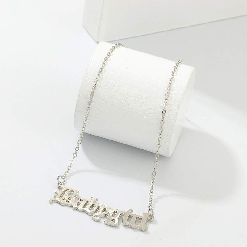[Australia] - Ouslier Personalized Name Necklace with Old English Font Custom Made with Any Names Copper Babygirl 