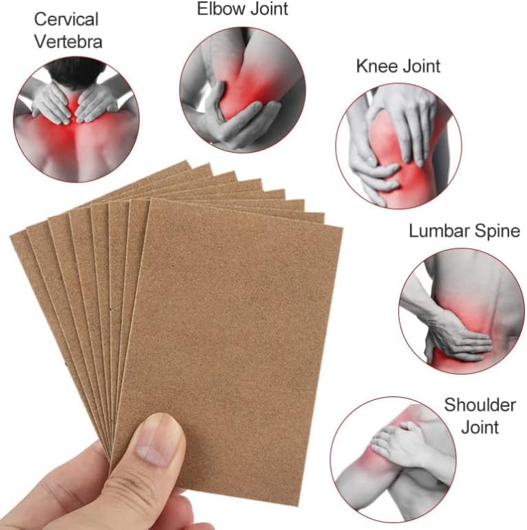 [Australia] - 10 Pack 80 Pcs Pain Relief Patch Chinese Medicinal Paprika Plasters for Joints Porous Chilli Patch Hot Capsicum Pain Relieving Patches for Neck (80 Pcs) 