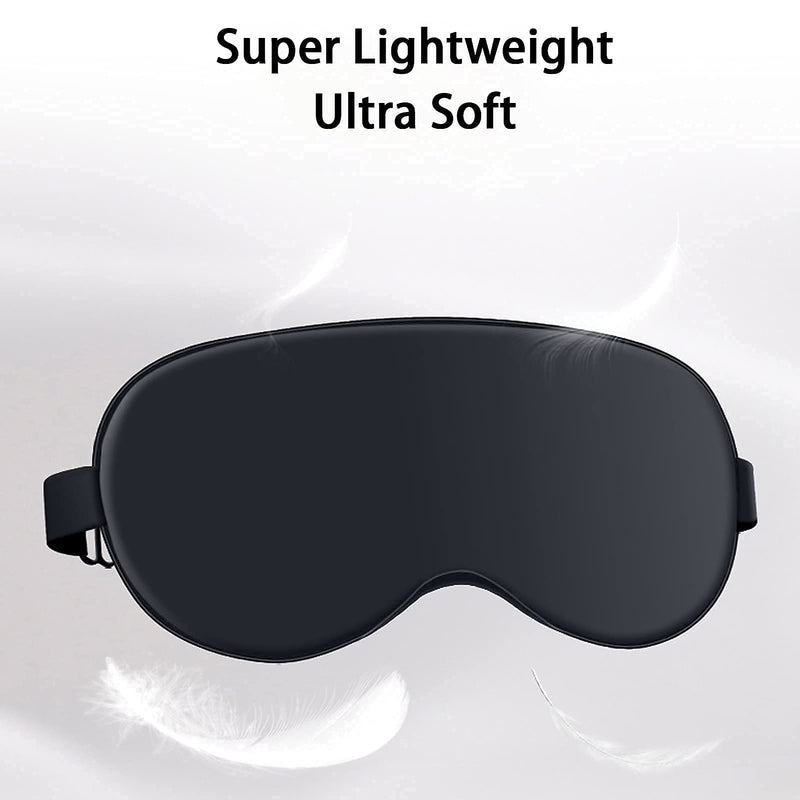 [Australia] - Silk Eye Mask, 2 Pack Natural Silk Sleep Mask with Adjustable Strap and Ear Plugs, Eye Sleep Shade Cover, Blocks Light Sleeping Eye Mask for Women Men 