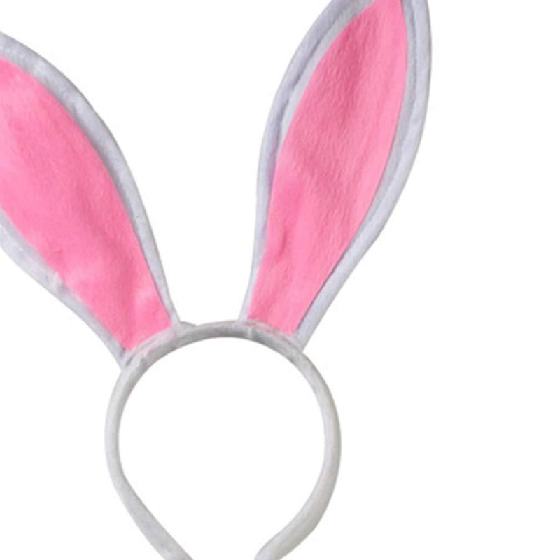 [Australia] - Minkissy Bunny Cosplay Set Bunny Headband Bowtie Paws Hair Tie Easter Rabbit Costume Kit for Cosplay Party, 4pcs (White for Adult) White for Adult 