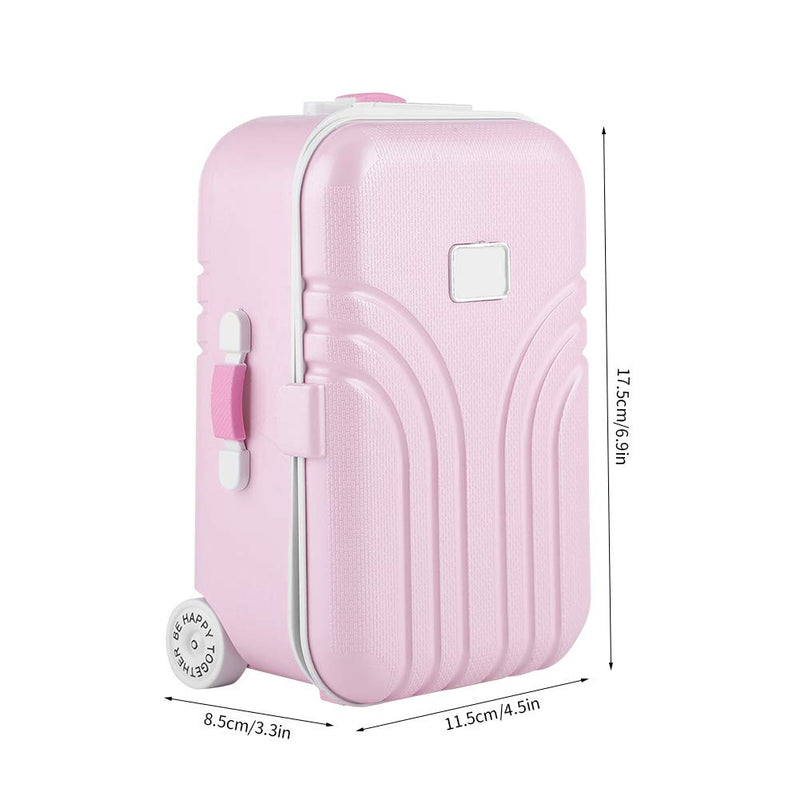 [Australia] - Aukson Girl Cute Pink Suitcase Model Mini Music Box Jewelry Case Craft Gift Kid Toys 