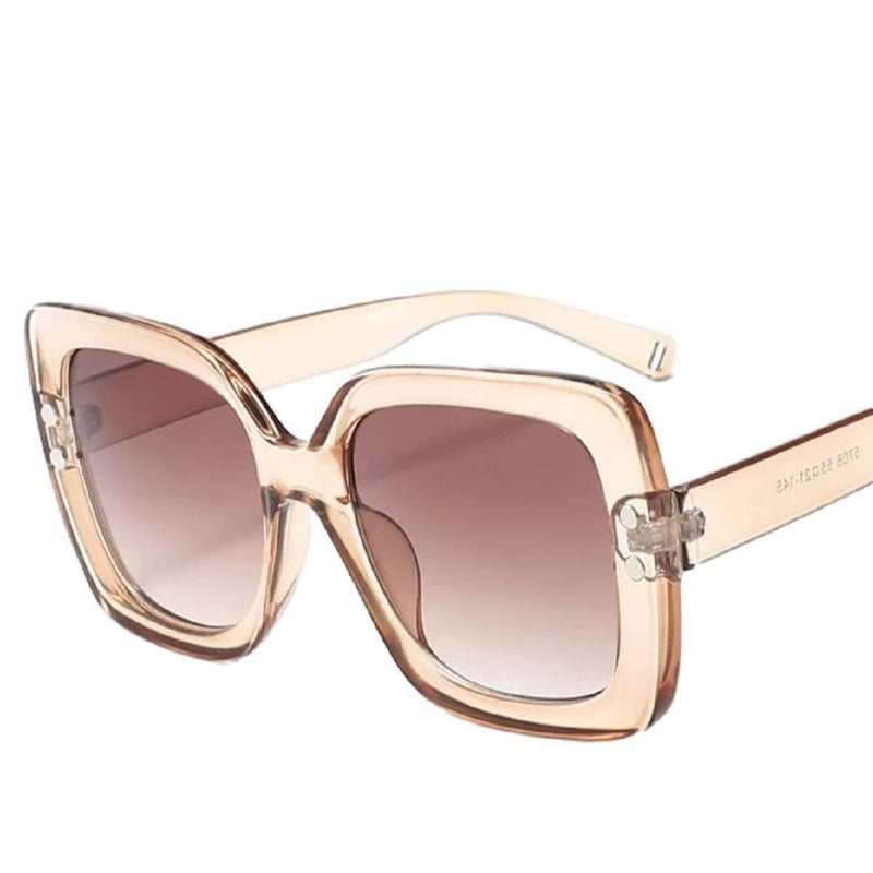 [Australia] - Champagne Gold Big Square Butterfly Sunglasses/Oversized Women Celeb Styling / 1950's Retro Glasses 