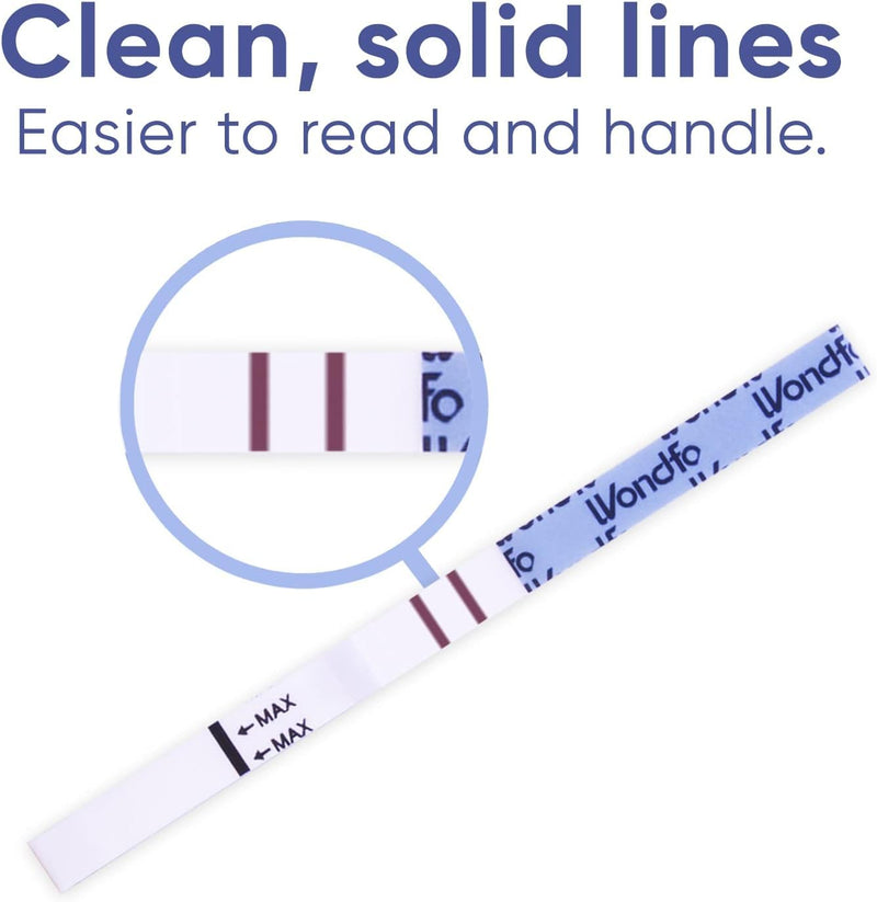 [Australia] - Wondfo Ovulation Tests Strips 20 Pack Ovulation Predictor Kit Accurate Fertility Tracker OPK 5MM Width with Color Card for Home Testing 