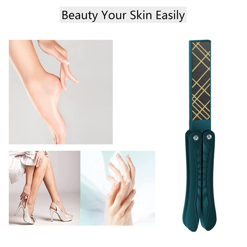 [Australia] - Foot File Hard Skin Nano Glass Foot Callus Remover Double-Sided Foldable with Nano Grinding Points for Callused Coarse Hard Skin Removal Foot Rasp Hengfengmy 