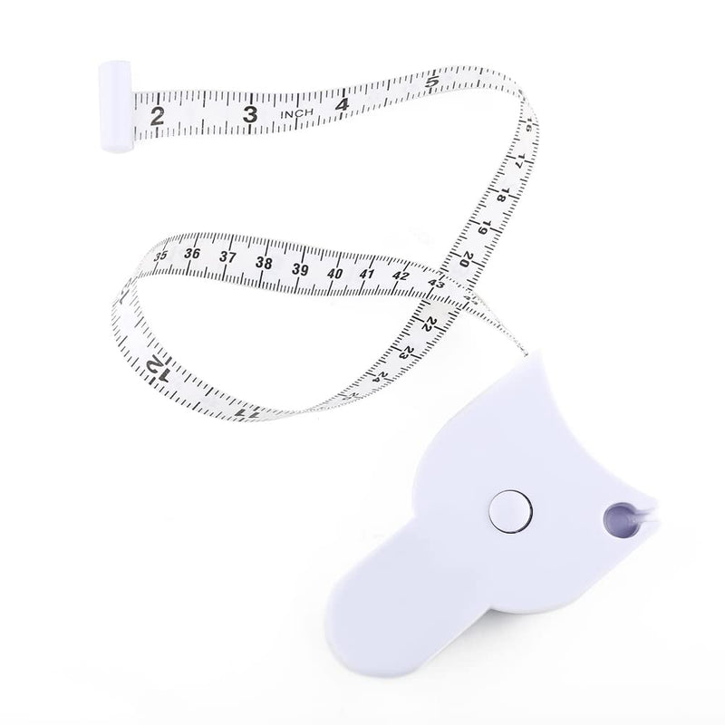 [Australia] - WIN TAPE 80'' 205cm Waist Body Tape Measure with Push Button, Measuring Waist and Arms (White) White 