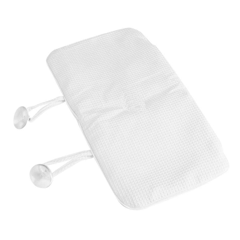 [Australia] - EORTA Bathtub Pillow Anti-slip Aerated Pillow with Suction Cup Spa Bath Cushion for Head Neck Rest Relax, Home, Bathroom, White, 13.8"X7.8" 