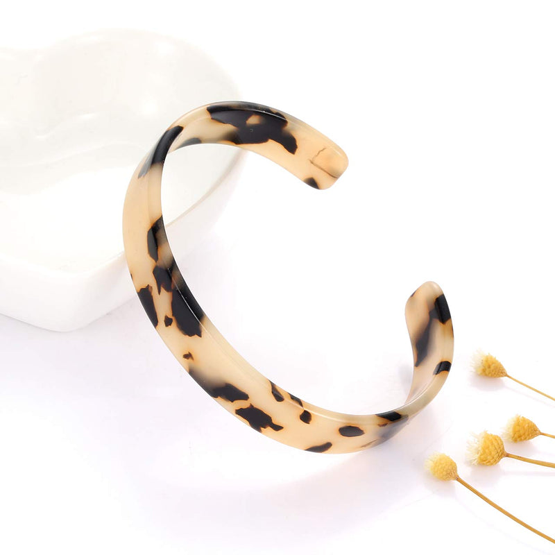 [Australia] - Leopard Necklace Earrings Bangle Bracelets for Women Print Leopard Long Pendant Necklaces Cheetah Drop Earrings Acrylic Hoop Dangle Earrings Leopard Resin Cuff Bracelet for Girls Fashion Jewelry Set Style A 
