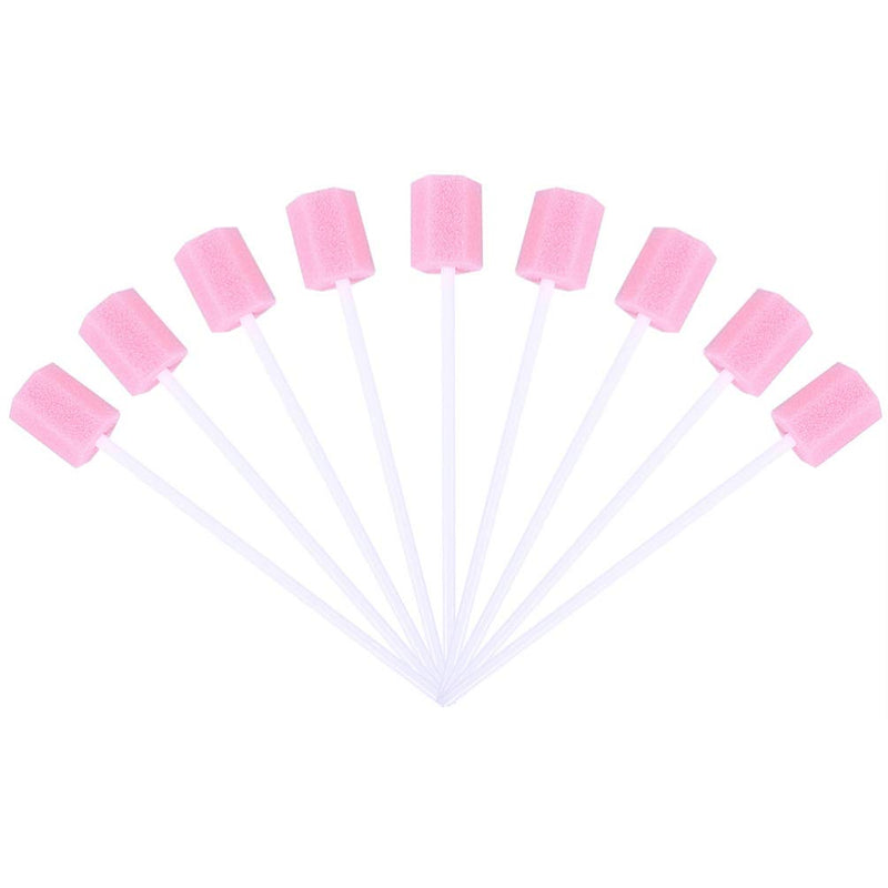 [Australia] - Exceart 30PCS Disposable Oral Swabs Mouth Swabs Sponge Dental Swabs Tooth Cleaning Sponge Oral Care for Oral Cavity Cleaning Sponge Swab Individually Wrapped Pink 