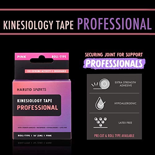 [Australia] - HARUTO Sports Kinesiology Tape Professional Roll-Type (Beige), Latex Free Athletic Tape for Pain Relief, Extreme Therapeutic Elastic Professional-beige 