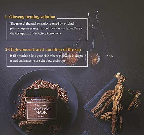 [Australia] - [I'M FROM] Ginseng Mask, detox, elasticity, prevent fine lines, 3.97% ginseng extract, 120g, 4.23oz 