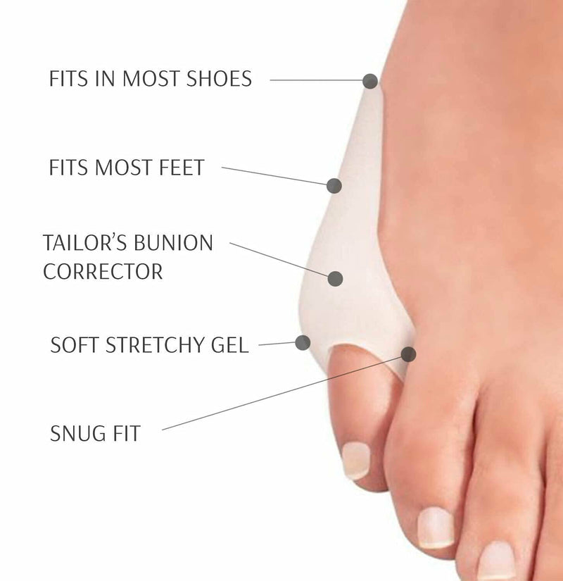 [Australia] - Pedimend™ Small Toe Gel Separators | Little Toe Bunion Cover Pads | Bunionette Protector Guard Sleeve| Pinky Finger Hallus Valgus Toe Cushion Stretchers 
