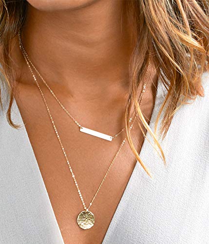 [Australia] - Layering Necklaces Set With Gold Bar Necklace Dainty Layered Necklace Set of 3 