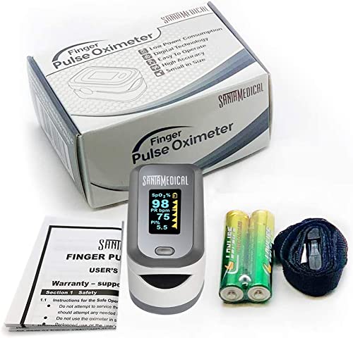 [Australia] - Finger Pulse Oximeter, (SpO2) Blood Oxygen Saturation Monitor with Pulse Rate Measurements and Pulse Bar Graph, Digital Reading LED Display 