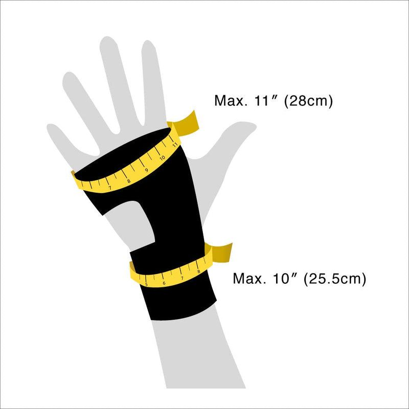 [Australia] - Bracoo Wrist Splint, Breathable Hand Stabilizer Brace for Carpel Tunnel Syndrome, Tendonitis, and Acute Sprains, Supports All Wrist Sizes, Black, WP30, 1 Count One Size - Open Frame 