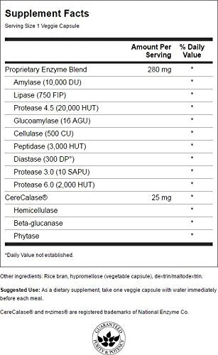 [Australia] - Swanson Full Spectrum N-Zimes 90 Veg Capsules Enzyme 