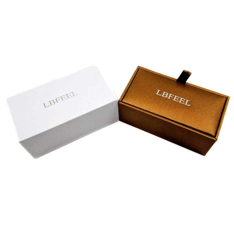 [Australia] - LBFEEL Really Spins Rhodium Plated Blue Globe Earth Cufflinks for Men with a Gift Box 