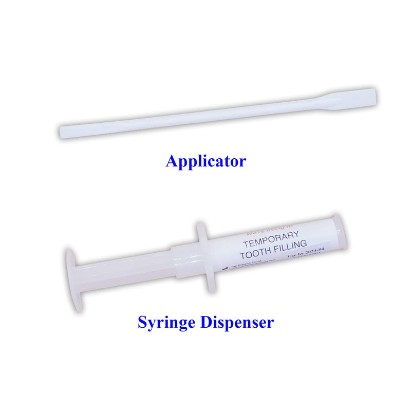 [Australia] - LIFE Temporary Tooth Filling Dental First Aid Cavity Hole Fill Kit – Ready Mixed in Easy Use Syringe Dispenser 