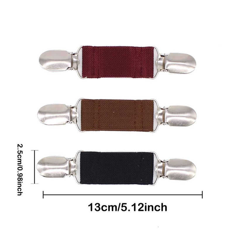 [Australia] - MJartoria 3PCS Fit Dress Cinch Clips Set, Scarf Clip, Retro Cardigan Collar Clips, Shirt Clip, Dresss Clips Back Cinch, Shawl Clip Sweater Clips, Coat Chain Clips for Women Black 