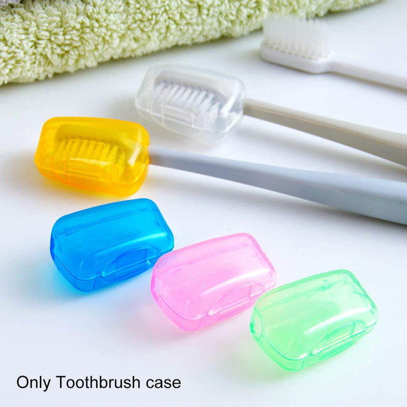 [Australia] - Hahhhha 7pcs Travel Toothbrush Case & 5pcs Toothbrush Head Cover, Portable Toothbrush Cover Case Set Toothbrushes Holder for Travel Home Office Camping School(Colorful) Colorful 