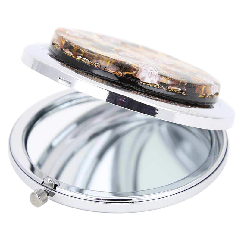 [Australia] - GlassOfVenice Murano Glass Millefiori Folding Compact Mirror - Topaz Gold 