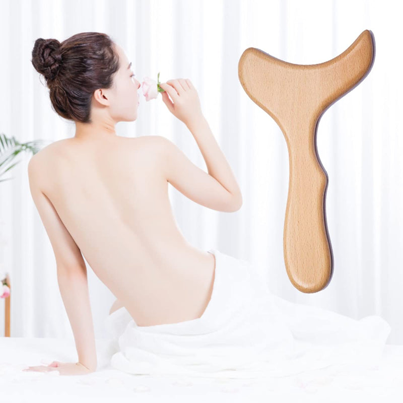 [Australia] - Bounabay� Wooden Gua sha Lymphatic Drainage Massager,Larger Body,Back and Neck Gua Sha Therapy Massage Tool Kit for Body Shaping, Health, Household Care (Shape 2) Classic 