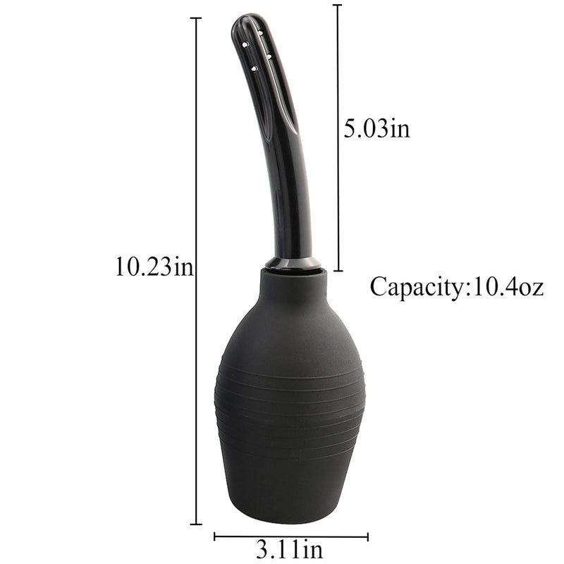 [Australia] - Lancsdom Anal Douche Enema Bulb Kit Vaginal Douche Enema Cleaner for Women’s or Men’s Health -for Colon Cleansing, Detox and Constipation (Black) 