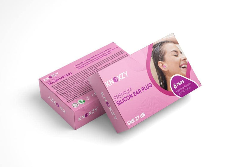 [Australia] - Knoxzy Silicone Ear Plugs Re-Usable Waterproof Noise Cancelling Premium Moldable Ear Plugs for Sleeping, Travelling, Studying Noise Reduction Pink Pack of 1 