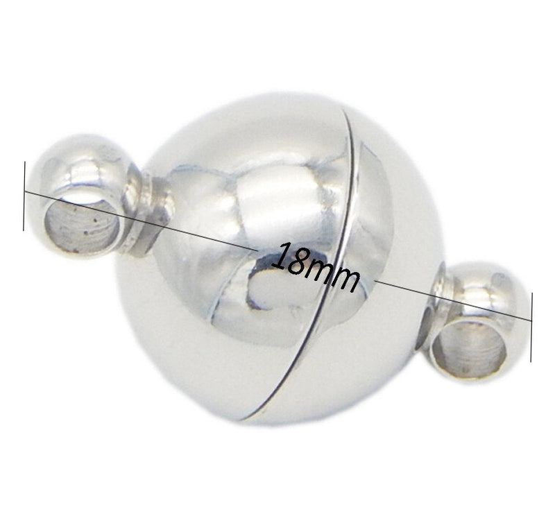 [Australia] - MOAMUN 20 Packs Jewelry Magnetic Clasp Converter for Necklace Bracelet Jewelry Making, Magnetic Findings (Silver 6mm) Silver 6mm 