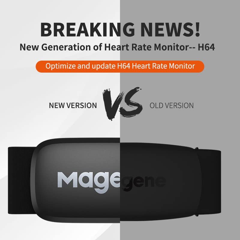 [Australia] - Magene H64 Heart Rate Monitor, Heart Rate Sensor Chest Strap, Protocol ANT+/Bluetooth, Compatible with iOS/Android APPs New H64 