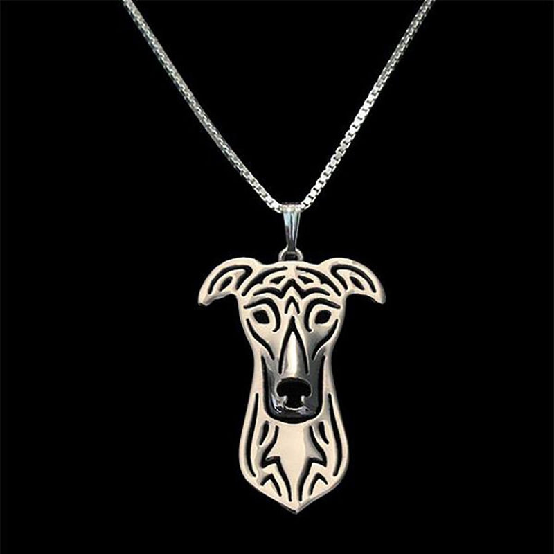 [Australia] - Greyhound Dog Sterling Silver Necklace Dangle Earrings Set by Ginger Lyne Puppy Dog Lovers Pet Pendant Box Chain Doggie Animal Paw Print Heart Jewelry for Pit Mom Women Girls Teens 