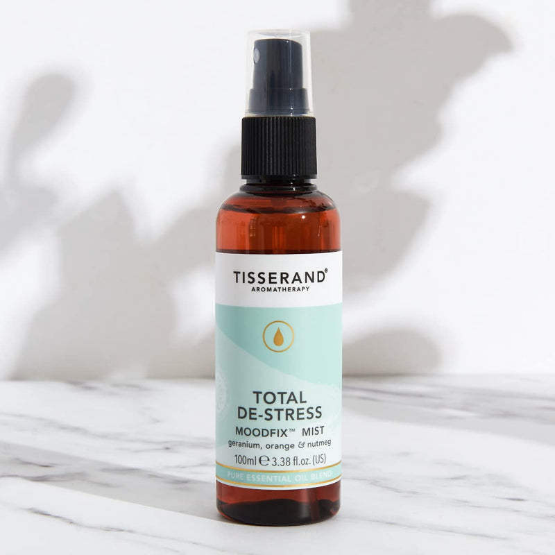 [Australia] - Tisserand Aromatherapy | Total De-Stress | Geranium MoodFix Mist With Nutmeg & Orange | 100% Pure Essential Oil Blend | 100ml 
