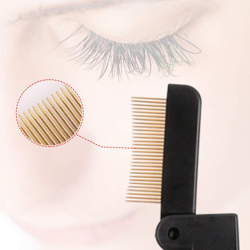 [Australia] - DUcare Duo Eyelash Comb Curlers Folding Makeup Mascara Applicator Eyebrow Grooming Brush Tool One Piece 