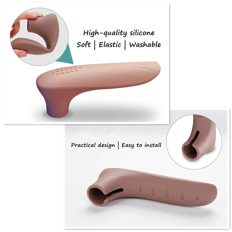 [Australia] - Eggone 4/Set Silicone Door Handle Cover Door Grip Anti-Collision Anti-Static Multifunctional Door Handle Protective Cover for Home (2Pcs Knob & 2Pcs Lever Door Handle Cover) 2pcs Knob & 2pcs Lever Door Handle Cover 