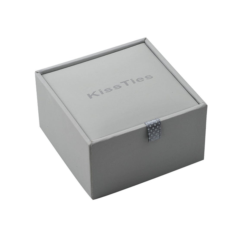 [Australia] - KissTies Cufflinks For Men Mens Classic Cuff Links + Gift Box Black Octagon 